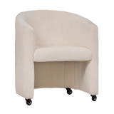 Kira Customer Chair Suede Cream Whale Spa