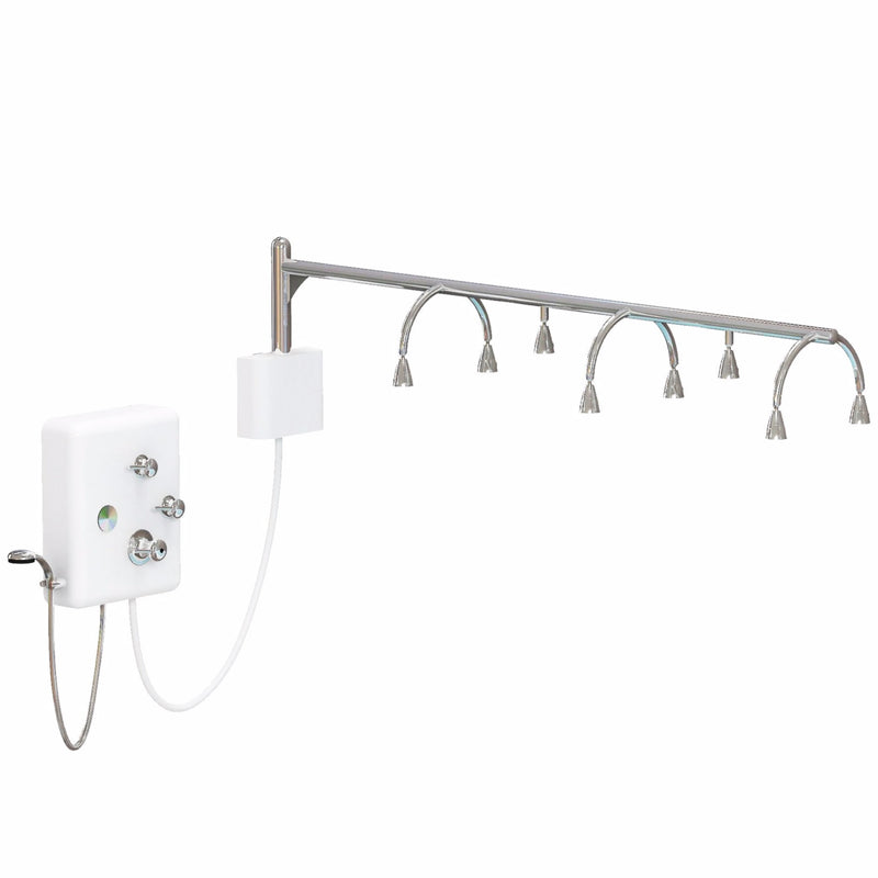TouchAmerica Hydrokinetic Vichy Shower features six adjustable heads for a spa-like home experience.