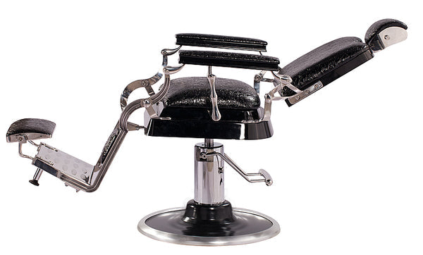 EMPEROR Barber Chair Patent Black Crocodile AGS Beauty