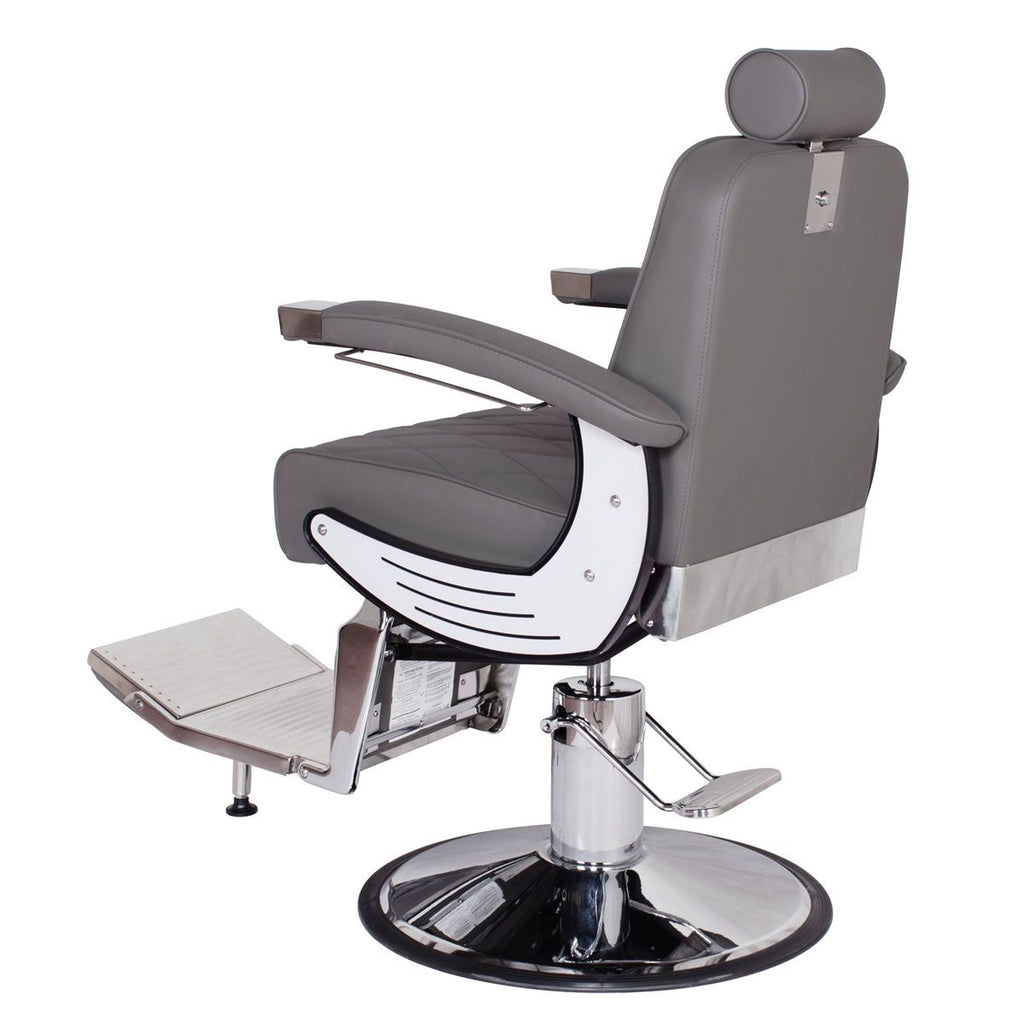 BARON Barber Chair Grey AGS Beauty Scissors More