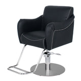CHARLESTON Salon Styling Chair Matte Black AGS Beauty
