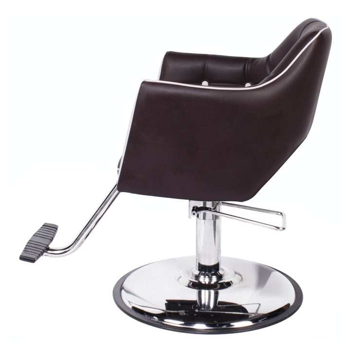 ITALICA Salon Styling Chair Coffee + Cream AGS Beauty