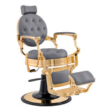 Princeton Gold Barber Chair - Gray DIR