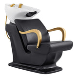 Beckman Gold Salon Shampoo Unit with Adjustable Seat Black DIR
