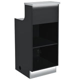 Janus LED Lighted Retail Display Cabinet Black & Silver DIR
