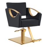 Creativita Gold Salon Styling Chair Black DIR