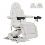 Geneva Exam Table with stirrups-4 Motors with Hand & Foot Remote White DIR