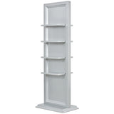 Gondola Free Standing Double Retail Display Shelf Silver DIR