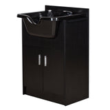 BAHAMAS Shampoo Bowl Cabinet Matte Black AGS Beauty