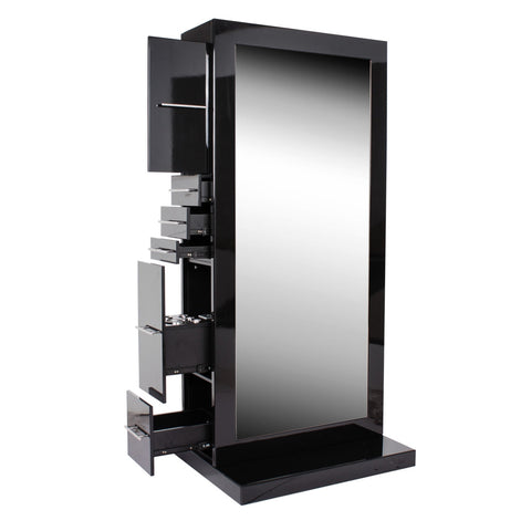 TAHITI Double Sided Styling Station Gloss Black AGS Beauty