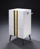 JUDE Side Station White & Gold AGS Beauty