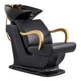 Beckman Gold Salon Shampoo Unit with Adjustable Seat Black DIR