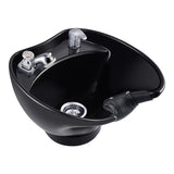Ceramic Salon Shampoo Bowl Sink - Vacuum Breaker Black DIR