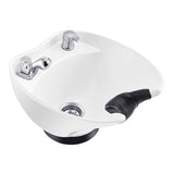 Ceramic Salon Shampoo Bowl Sink - Vacuum Breaker White DIR