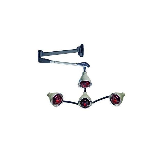 4 Headed Processing Lamp with Wall Arm QL954A Pibbs - Hair Processors