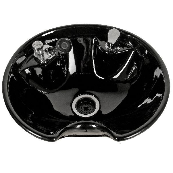 8200 Porcelain Bowl Tilting Black Jeffco - Shampoo Bowls