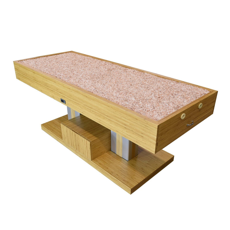 Atlas Flex ION Salt Table by TouchAmerica, a pink salt bed for luxurious spa treatments.