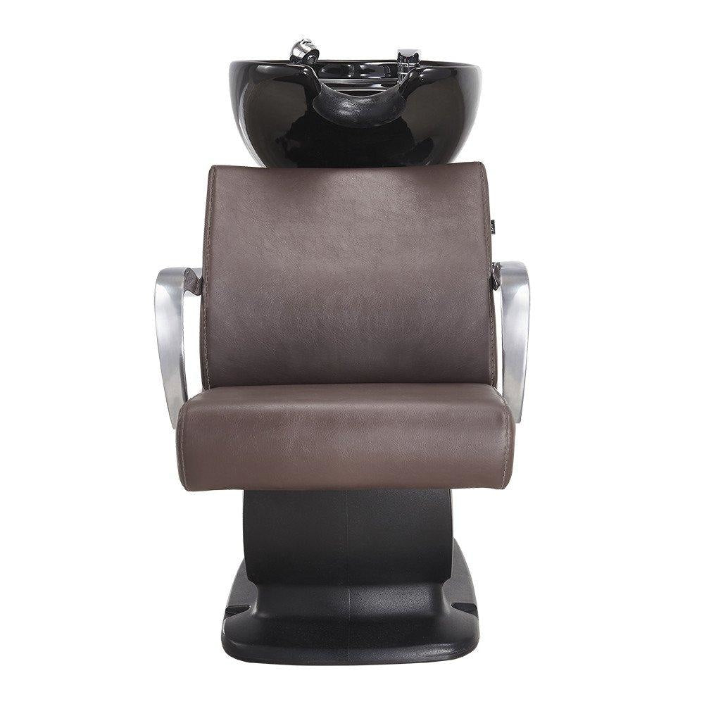 Beckman Shampoo Backwash Unit with Adjustable Seat Brown DIR - Backwashes
