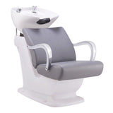 Beckman Shampoo Backwash Unit with Adjustable Seat Grey DIR