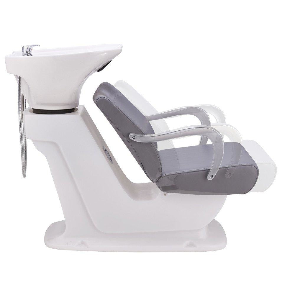 Beckman Shampoo Backwash Unit with Adjustable Seat Grey DIR - Backwashes
