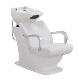 Beckman Shampoo Backwash Unit with Adjustable Seat White DIR