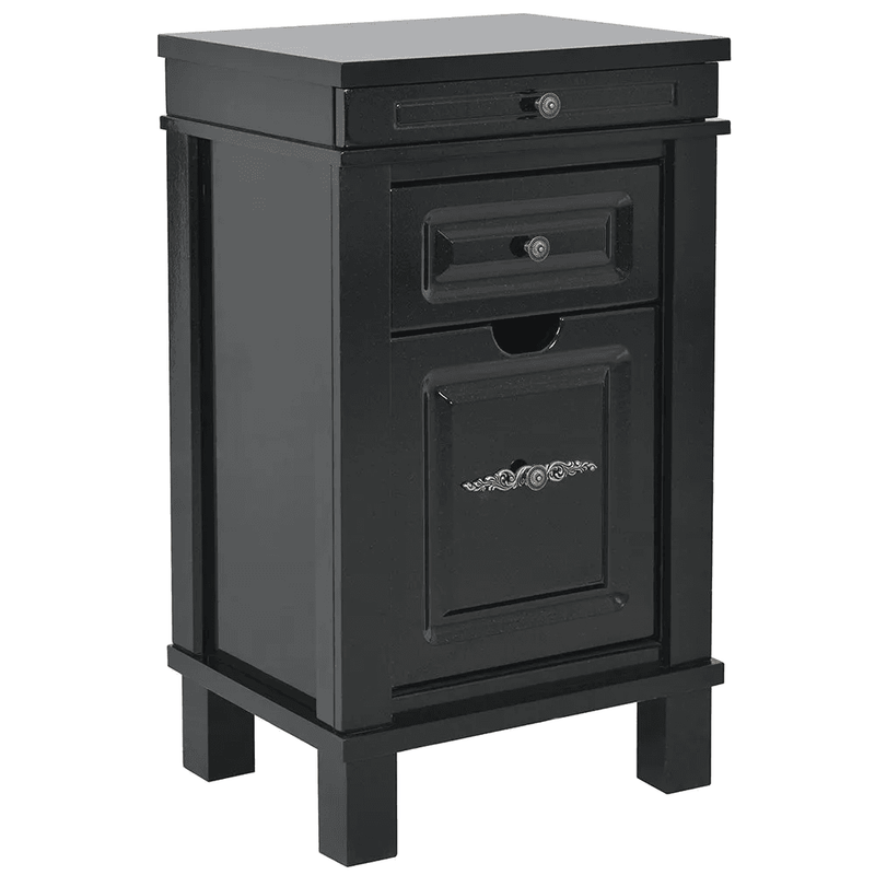 Bordeaux Styling Station Cabinet Black DIR - Styling Stations