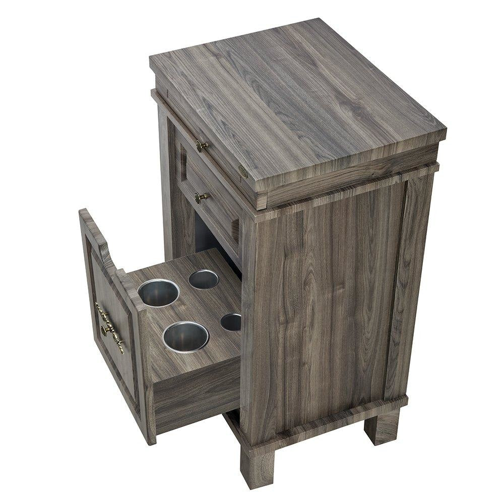 Bordeaux Styling Station Cabinet Rustic Teak DIR - Styling Stations