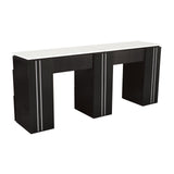 Double Manicure Table Black Whale Spa