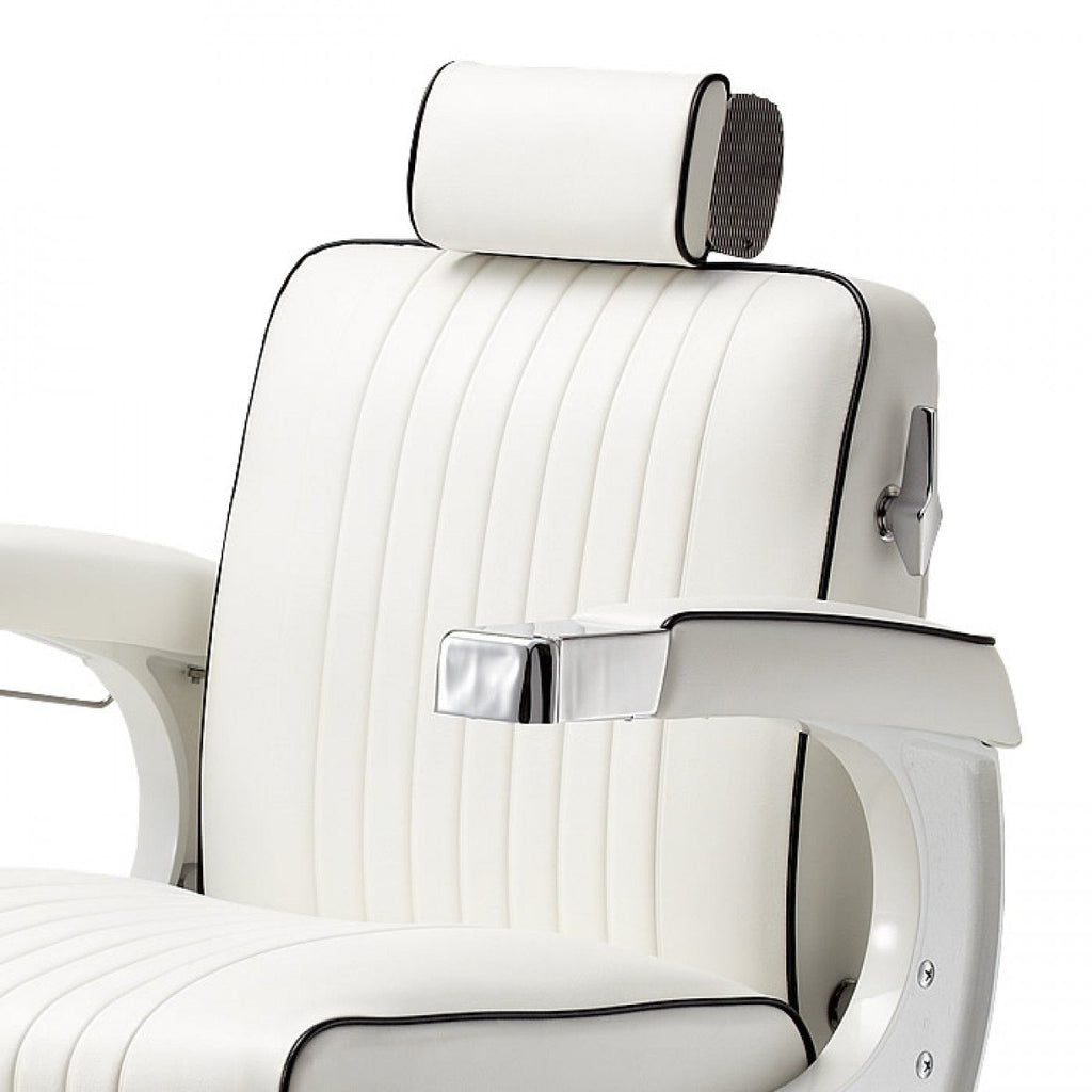 ELITE WHITE Barber Chair by TAKARA BELMONT (Made in Japan) AGS Beauty - Barber Chairs