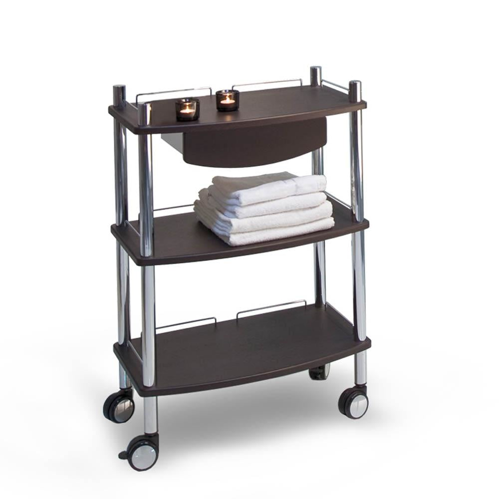 Gharieni Lamica Wood Decor Trolley - Trolleys
