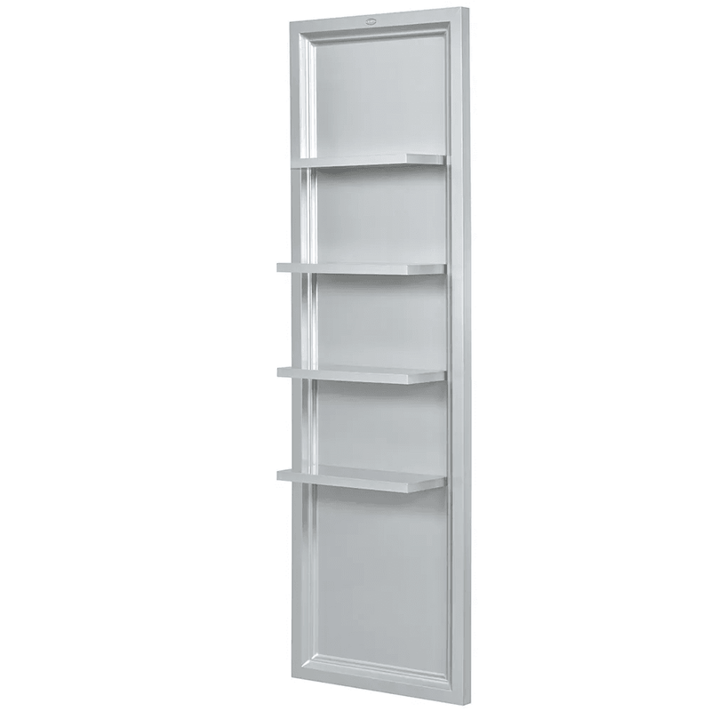 Silver wall-mounted DIR Gondola Single Retail Display Shelf with five shelves.