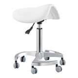 Harmony Saddle White Stool