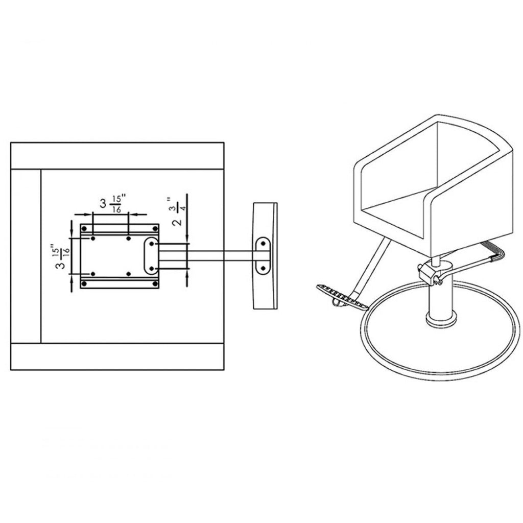 Heavy Duty Hydraulic Pump with Over-Sized Base AGS Beauty - Chair Bases