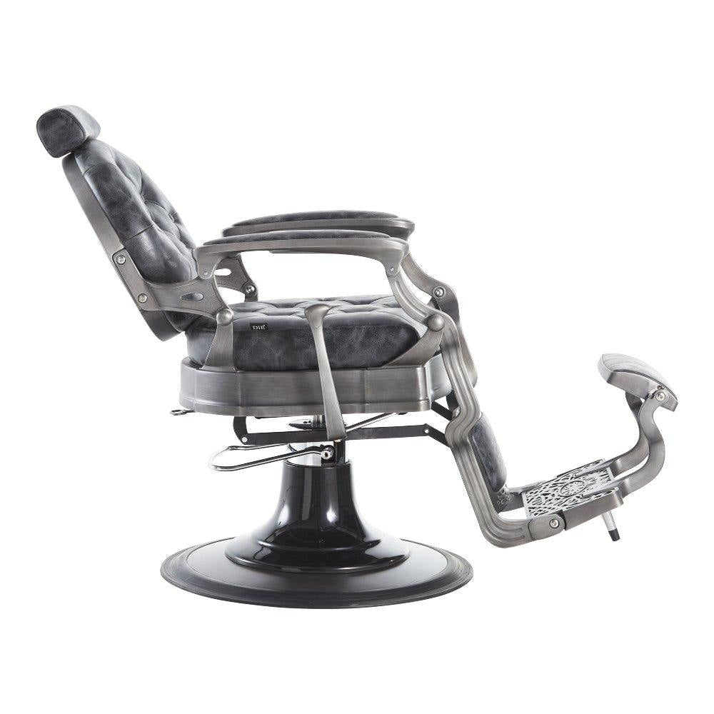 Kaiser Barber Chair Distressed Vintage Black DIR - Barber Chairs