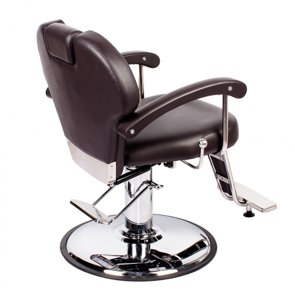 Katherine Unisex Barber Chair Soft Chocolate Brown AGS Beauty - Barber Chairs