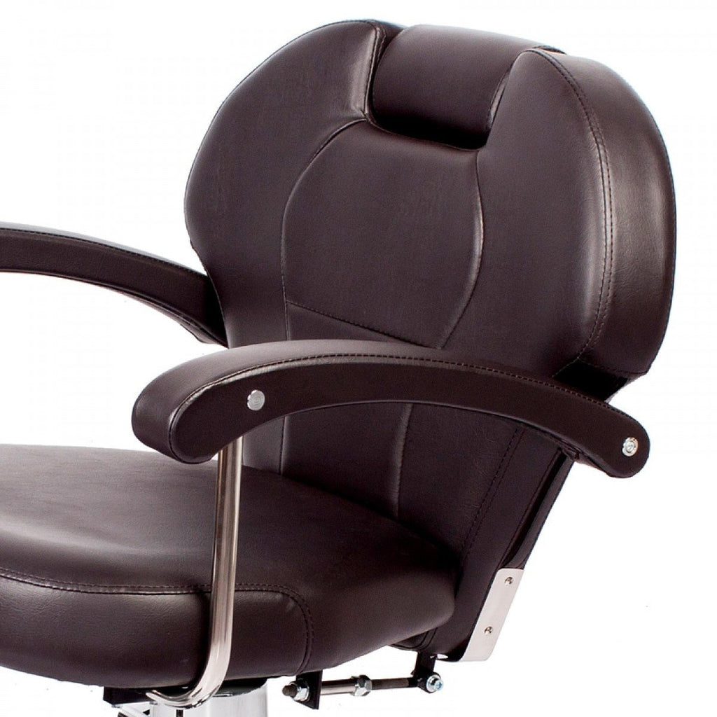 Katherine Unisex Barber Chair Soft Chocolate Brown AGS Beauty - Barber Chairs