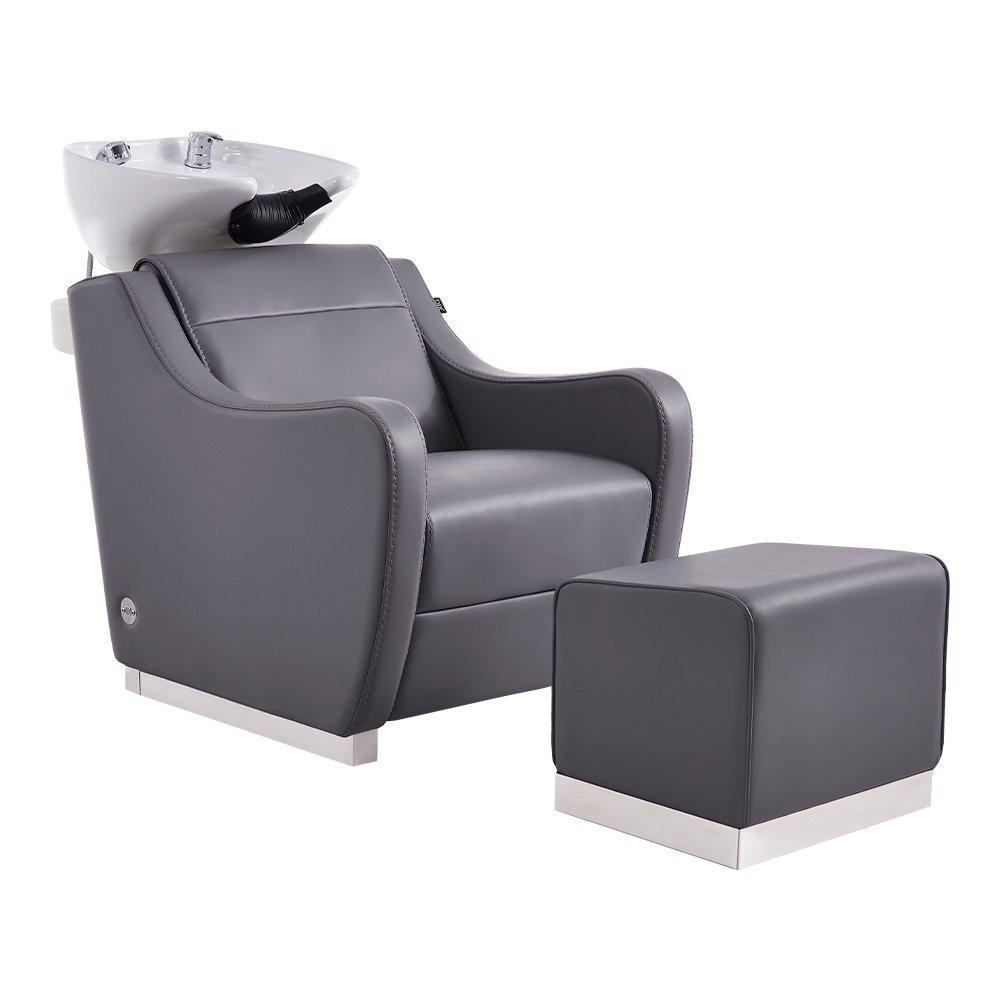 Leona Massage Shampoo Chair Grey - Shampoo Stations