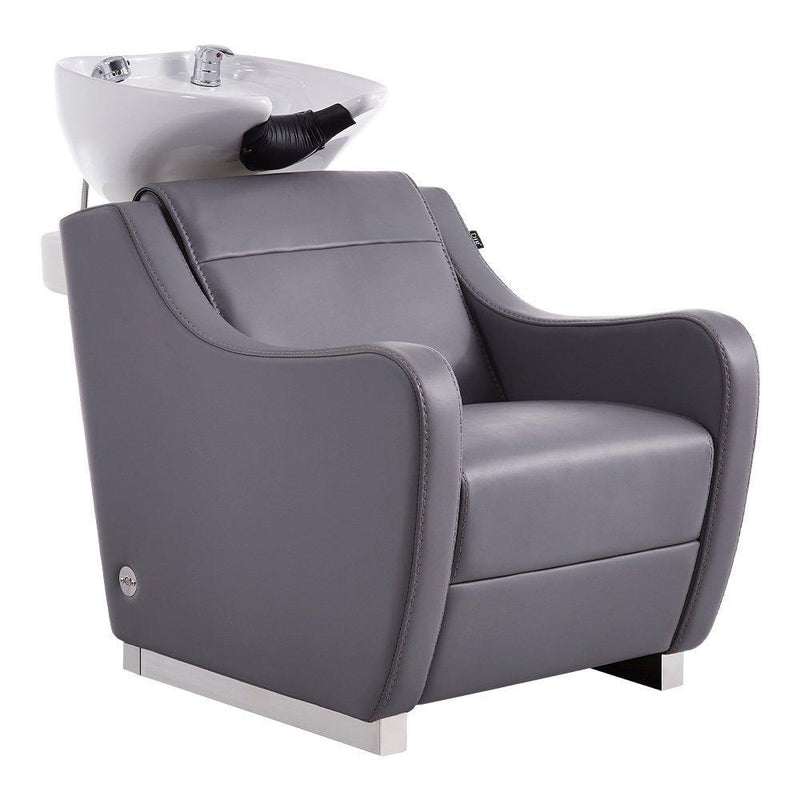 Leona Massage Shampoo Chair Grey - Shampoo Stations
