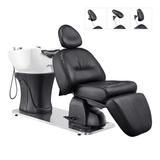 Maximus Full Recline Shampoo Black Unit With Rotating Seat