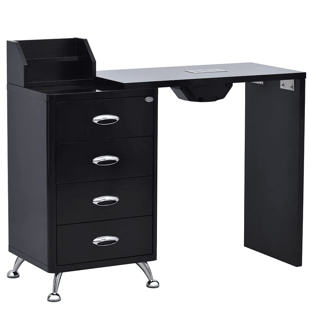 Monoco Manicure Table with Dust Extractor Black DIR - Manicure Tables