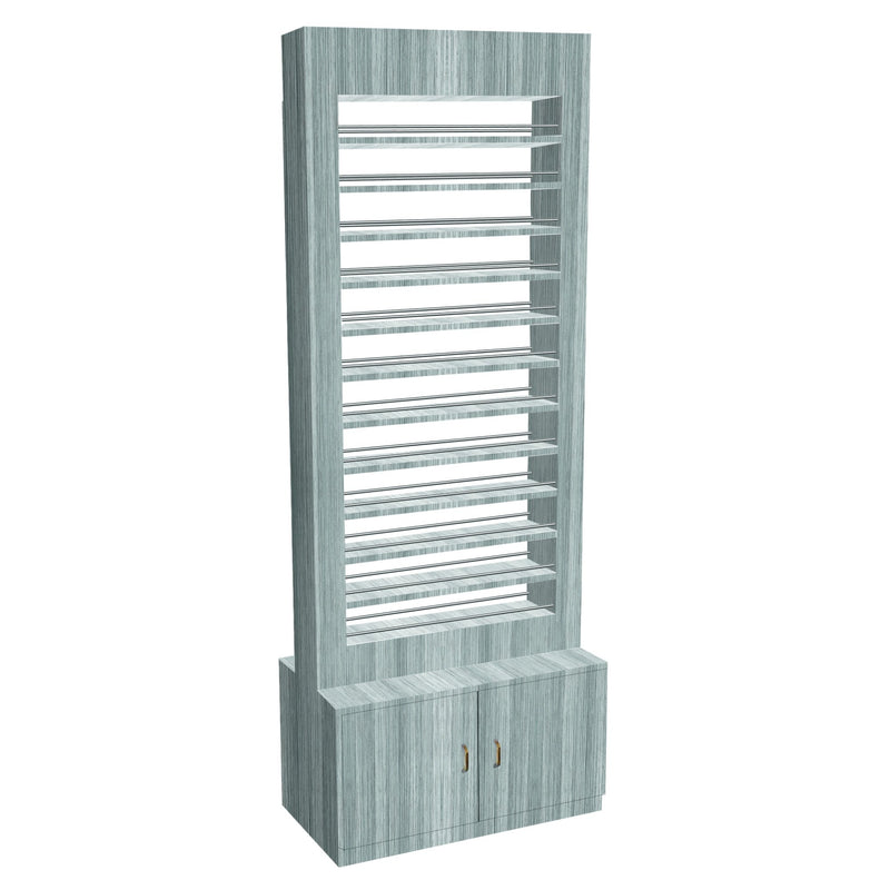 Polish Display Standing Rack PC02 in Grey Whale Spa - Retail Displays