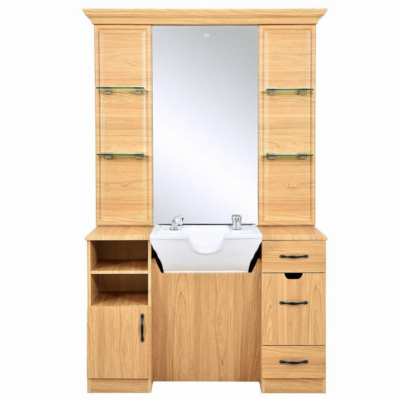 Taylor Barber Station With Sink Walnut - Barber Station