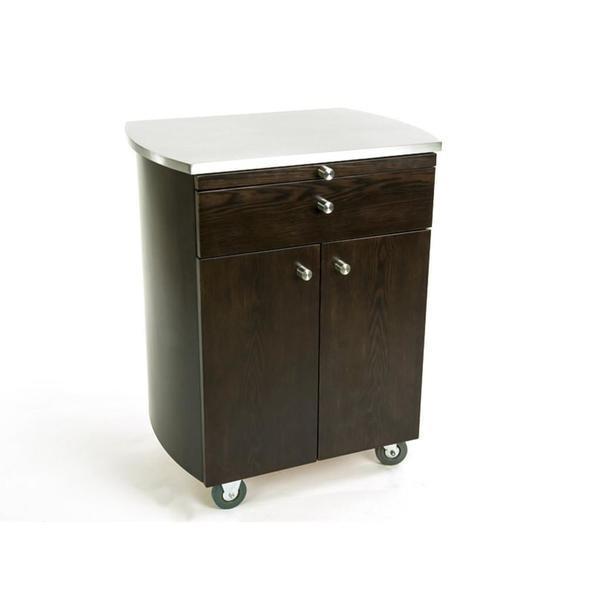 Timbale Wenge Cart by TouchAmerica: dark wood, drawers, doors, locking casters.