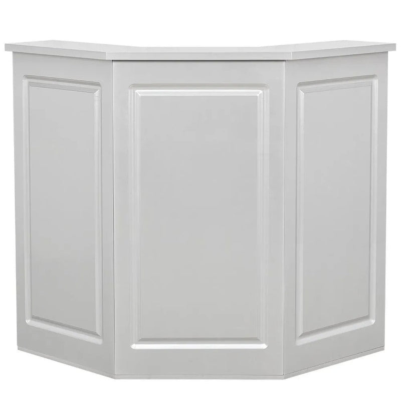 Valencia Reception Desk - Center Silver DIR - Reception Desks