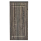 Valencia LED Reception Desk - Side Storage Rustic Teak DIR