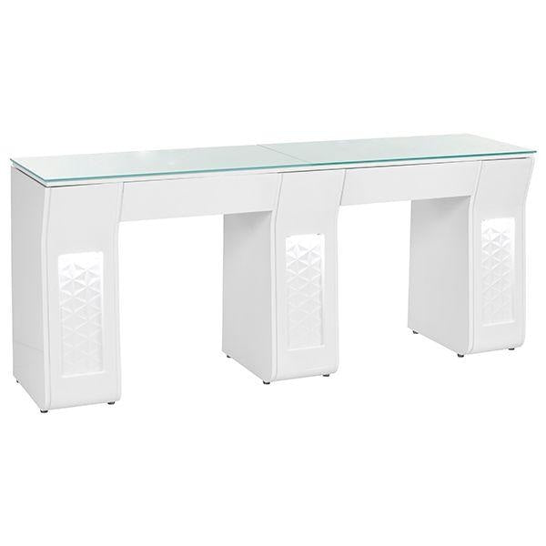 Vicki Double Table White Whale Spa - Manicure Tables