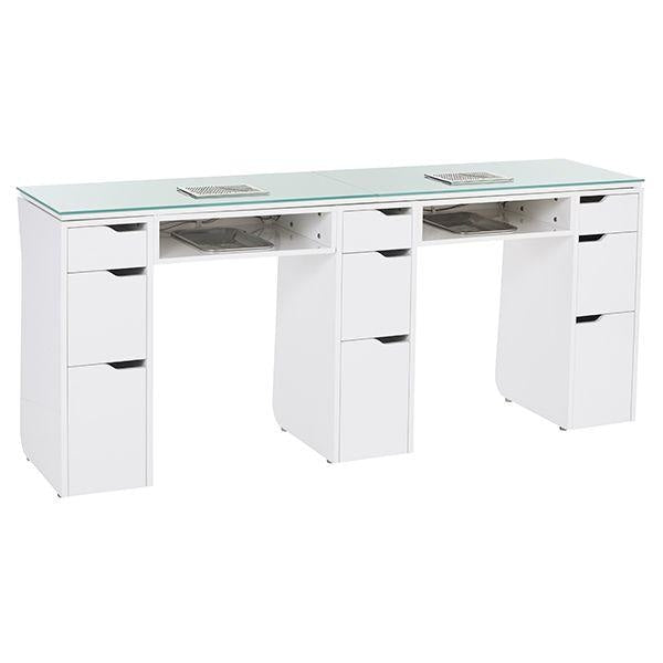 Vicki Double Table White Whale Spa - Manicure Tables
