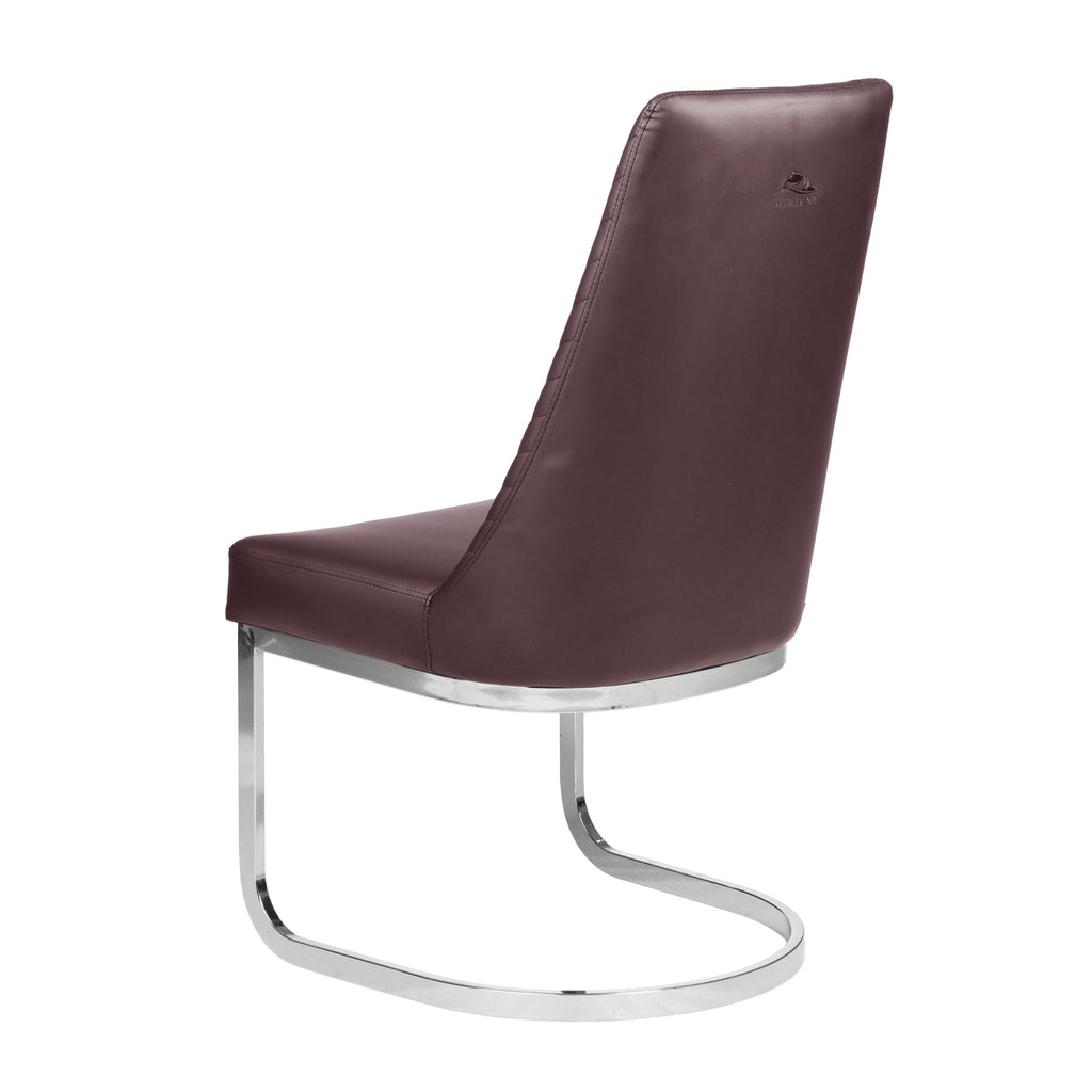 Waiting Chair Chevron 8110 with Chrome Accents in Chocolate Brown Whale Spa - Waiting Chairs