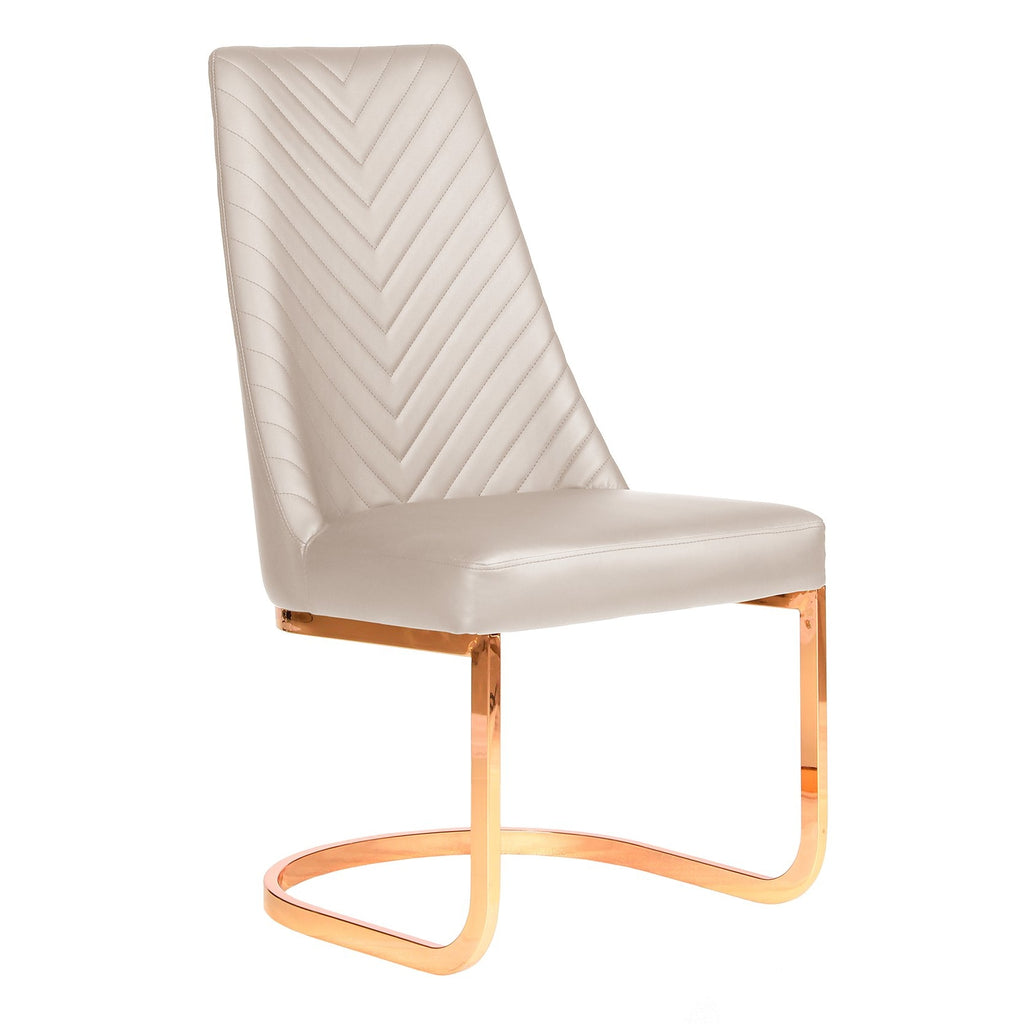 Waiting Chair Chevron 8110 with Rose Gold Accents in Khaki Whale Spa - Waiting Chairs