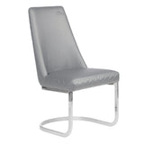 Waiting Chair Diamond 8109 with Chrome Accents in Grey Whale Spa